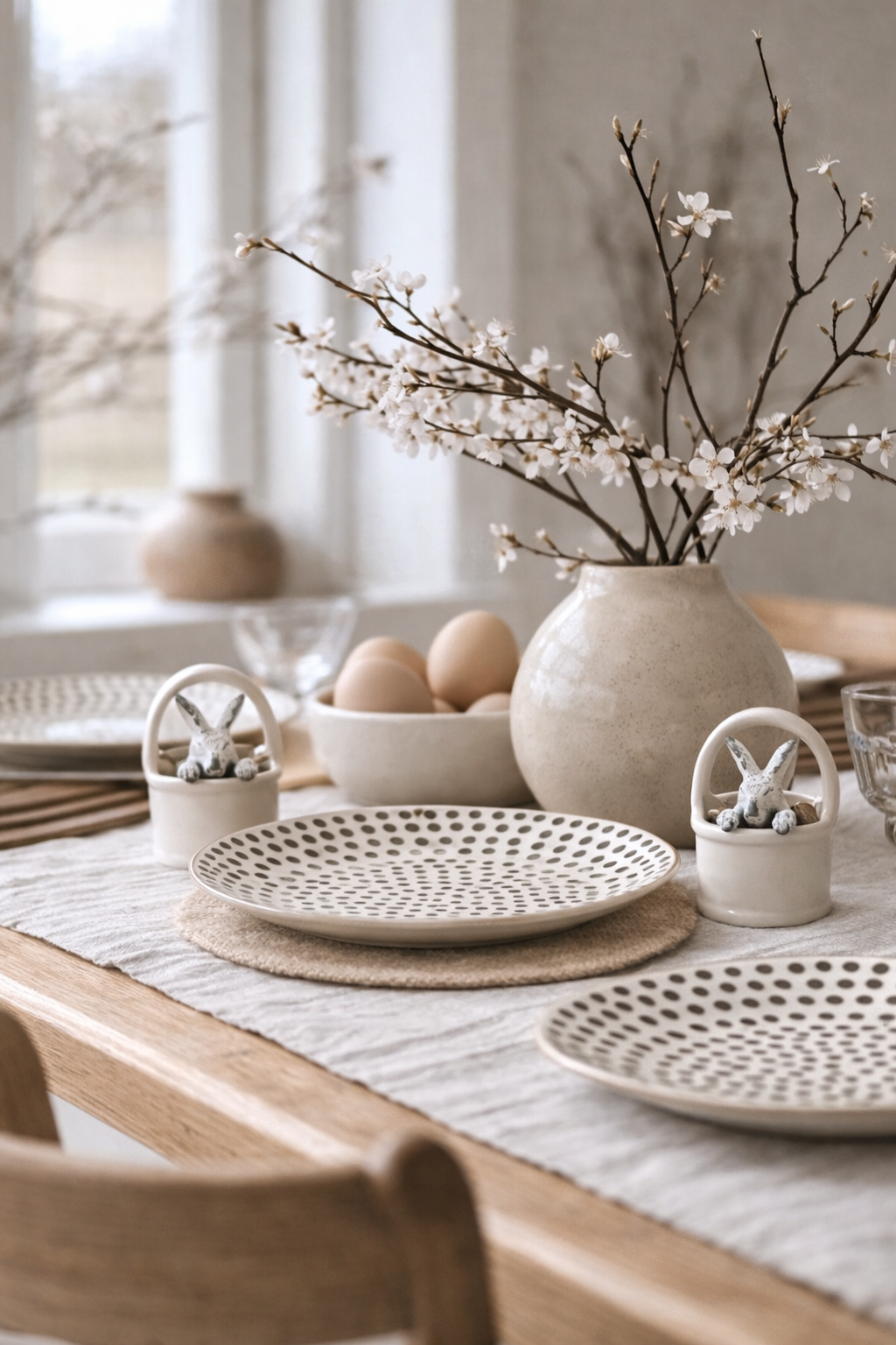 Ceramic Rabbit Easter Ornament