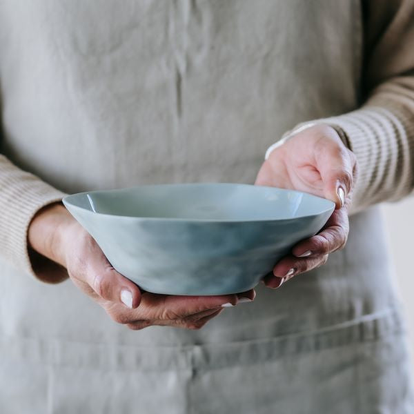 Flax Fruit Bowl | Duck Egg