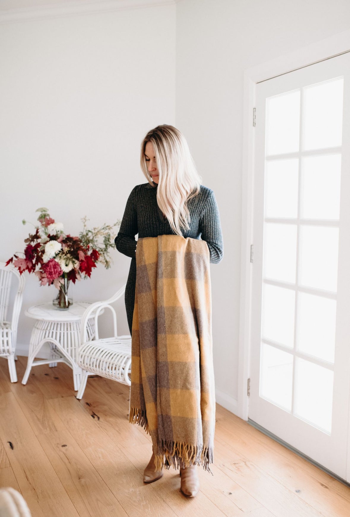 Wattleseed | Recycled Wool Picnic Check Blanket