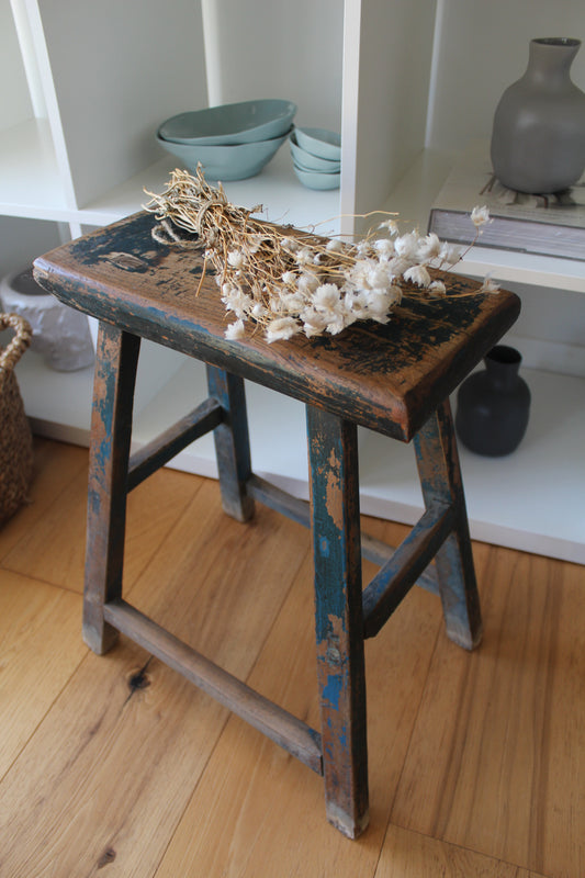 Vintage Elm Stool
