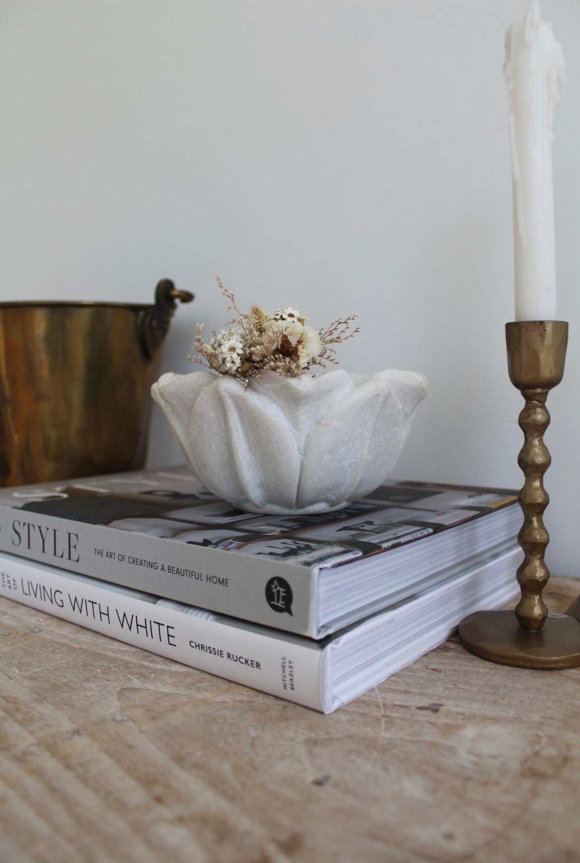 Marble Lotus Leaf Bowl