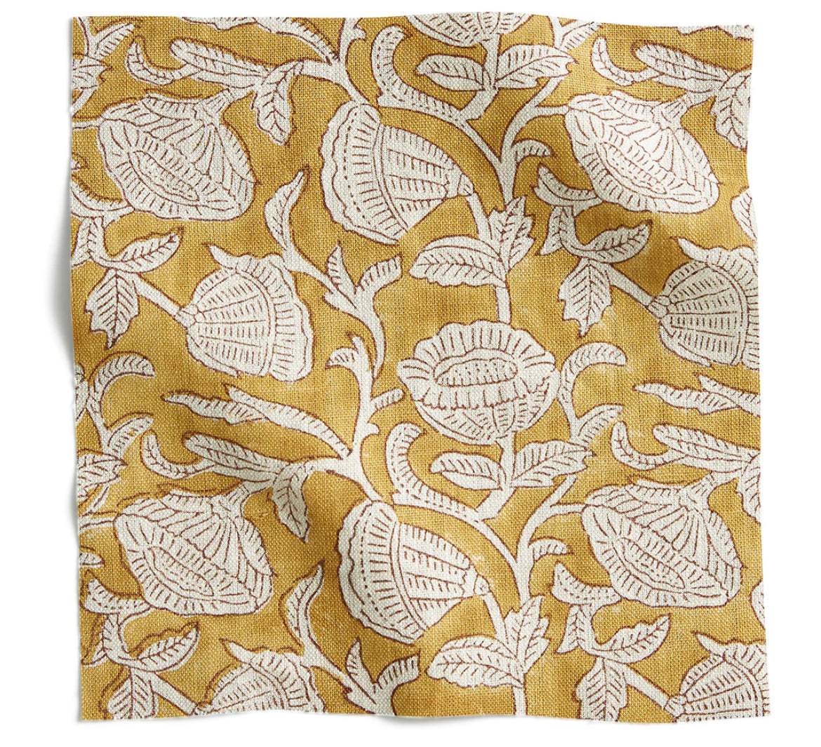 Marbella Saffron Linen Cushion