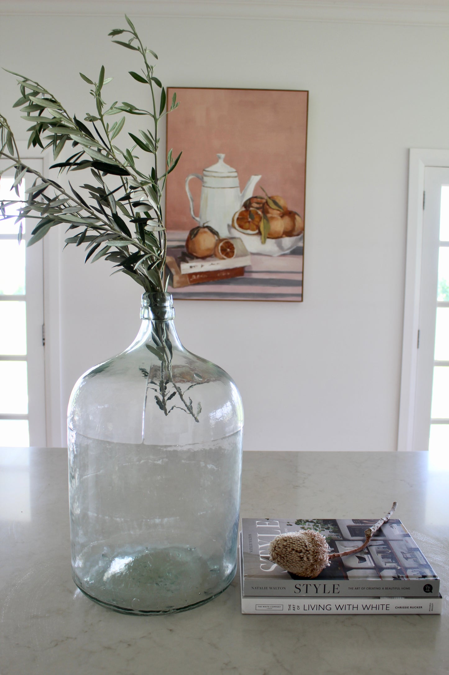 Vintage French Glass Demijohn