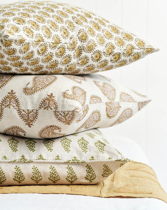 Paisley Petal Linen Cushion