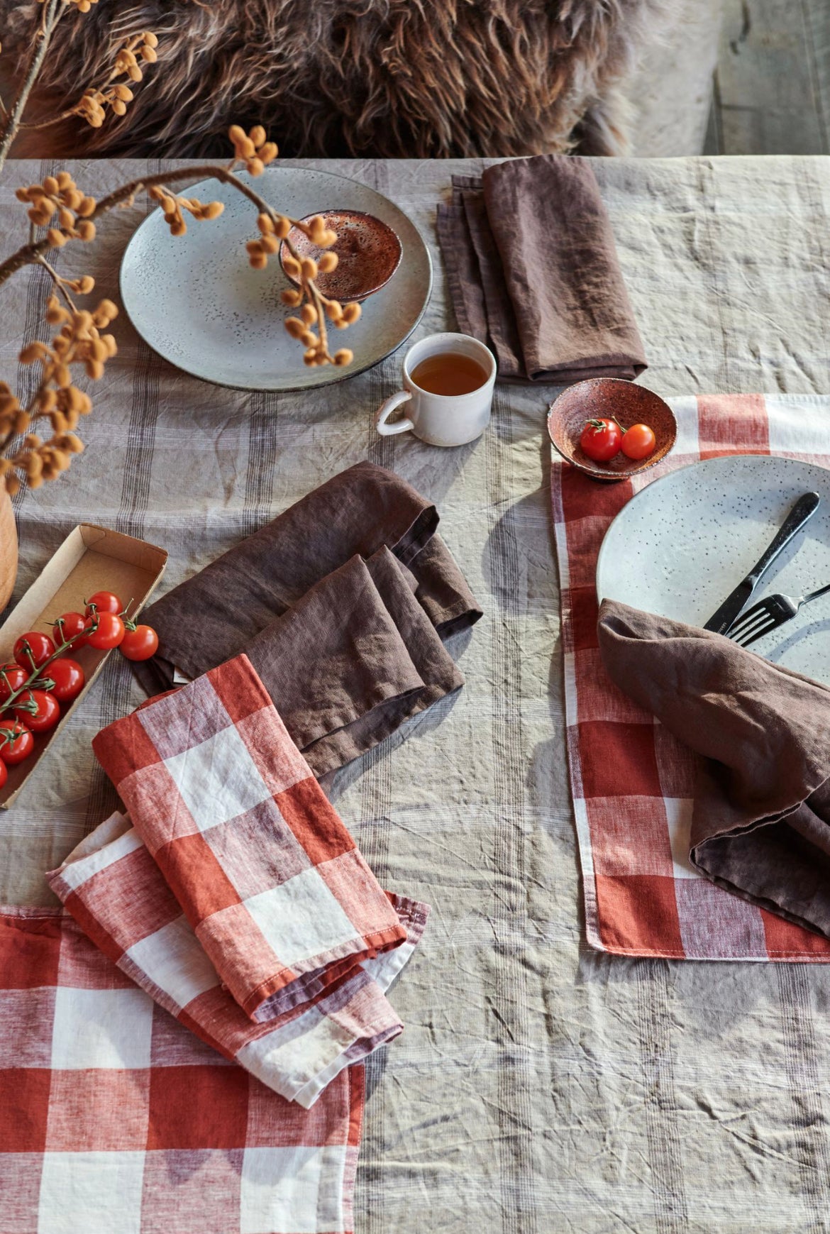 Linen Napkin (set of 4) in Paprika