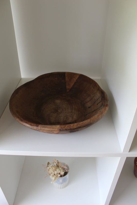 Vintage Indian Teak Bowl