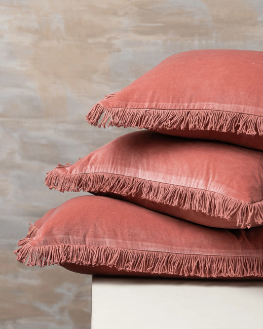Velvet Cotton Cushion | Guava