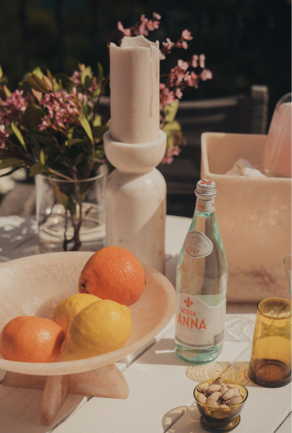 Flow Resin Fruit Bowl | Peach Blush