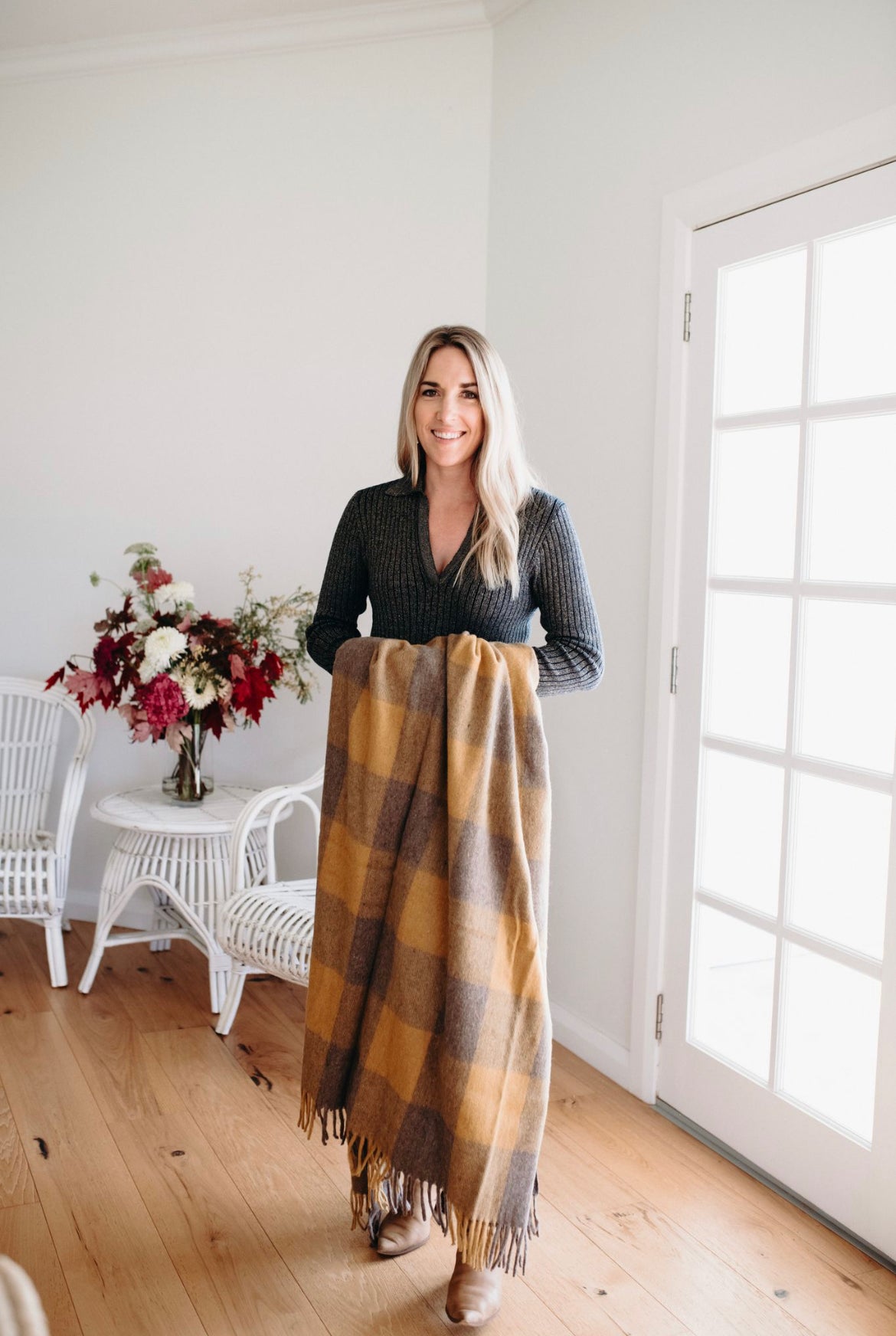 Wattleseed | Recycled Wool Picnic Check Blanket