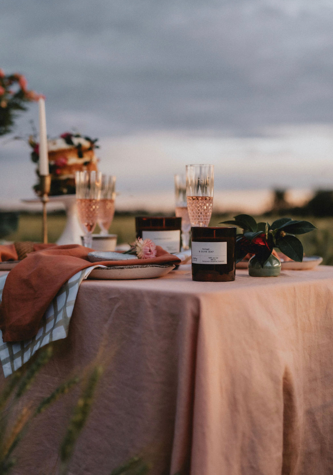 Rosé Linen Tablecloth