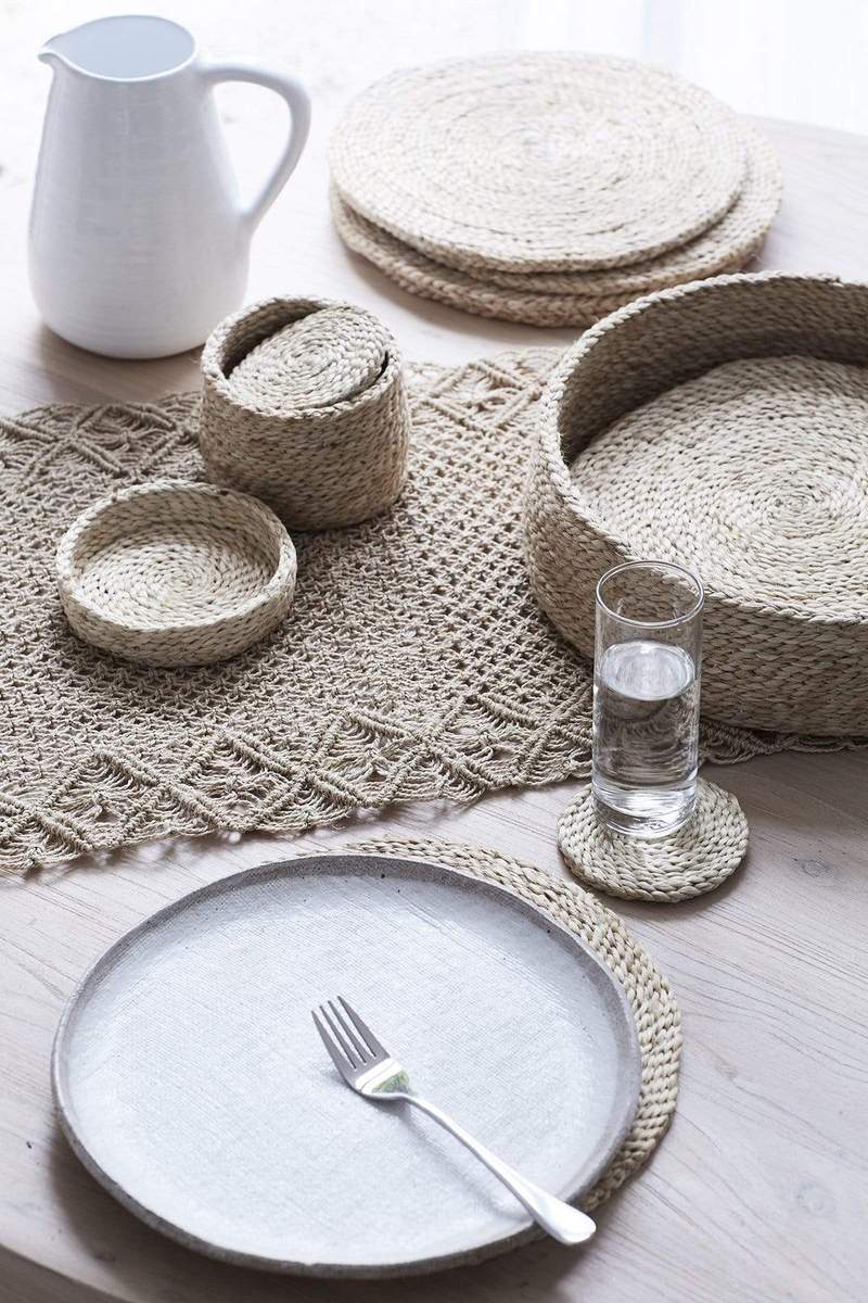Jute Coaster set of 8