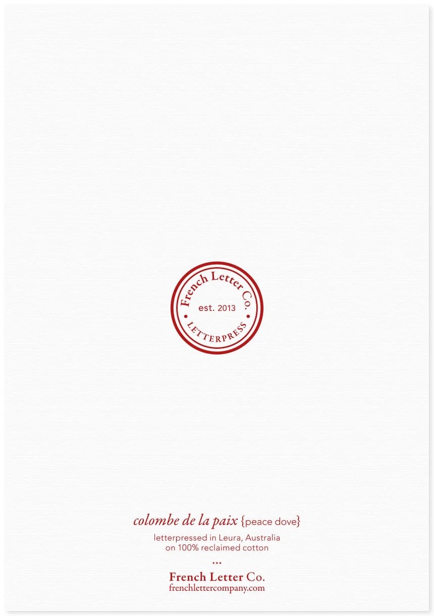 Candy Cane Letterpress Card