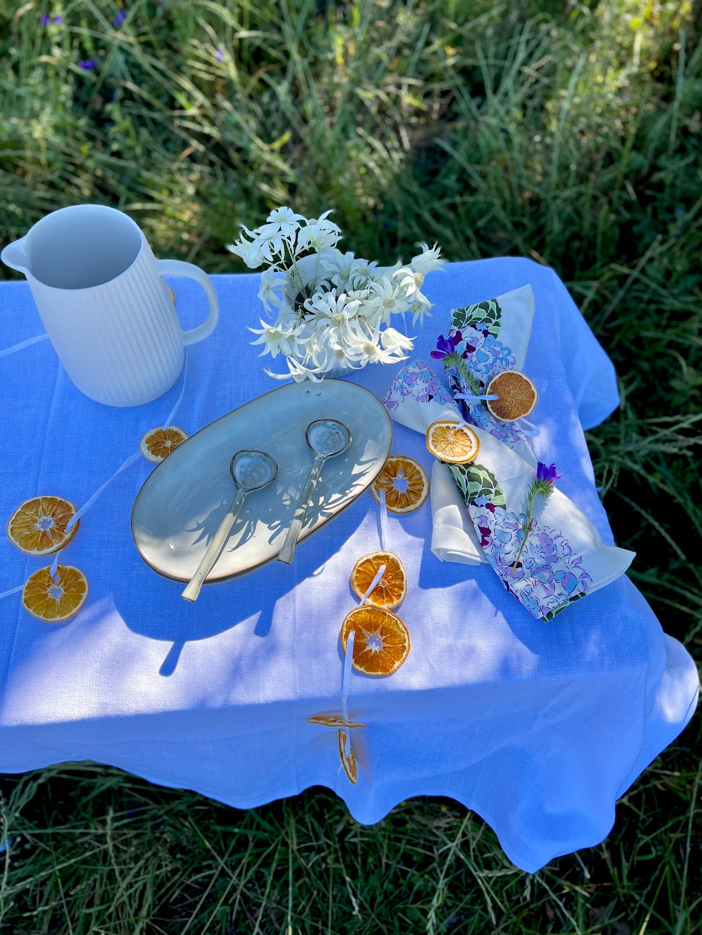 Indigo Oval Platter