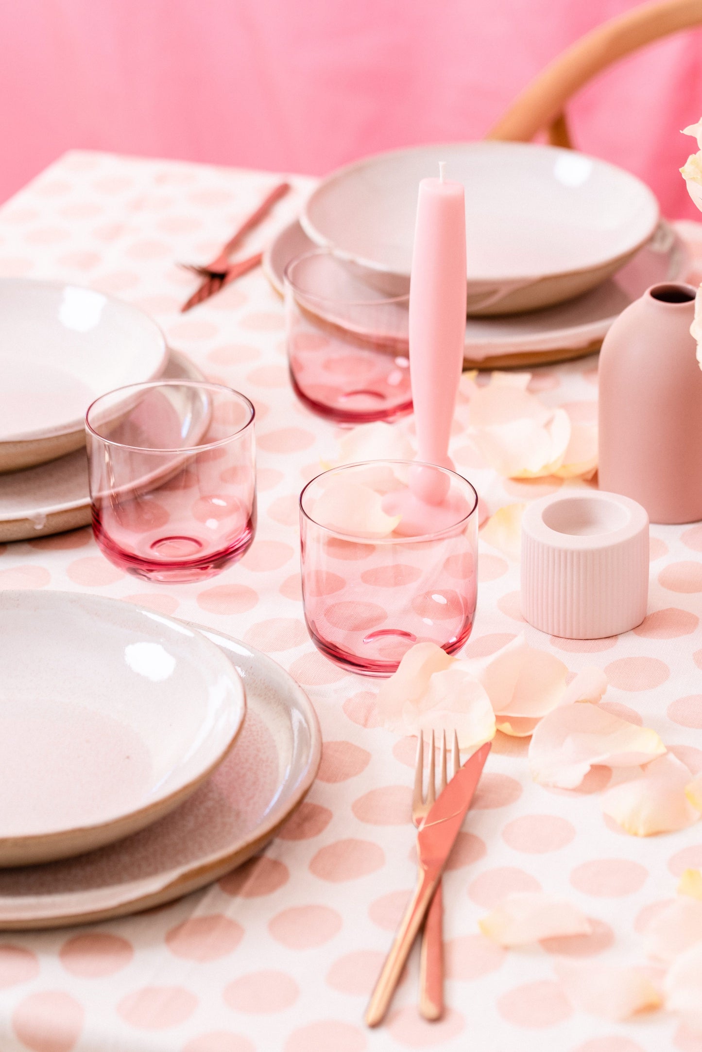 Tablecloth | Polka Dot Tulle Pink