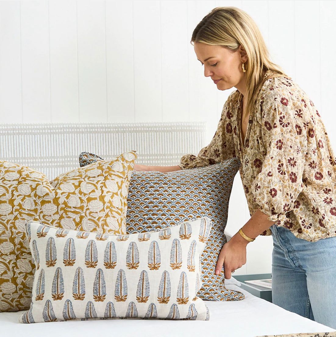 Marbella Saffron Linen Cushion