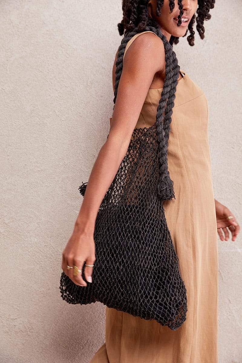 Jumbo String Bag - Black