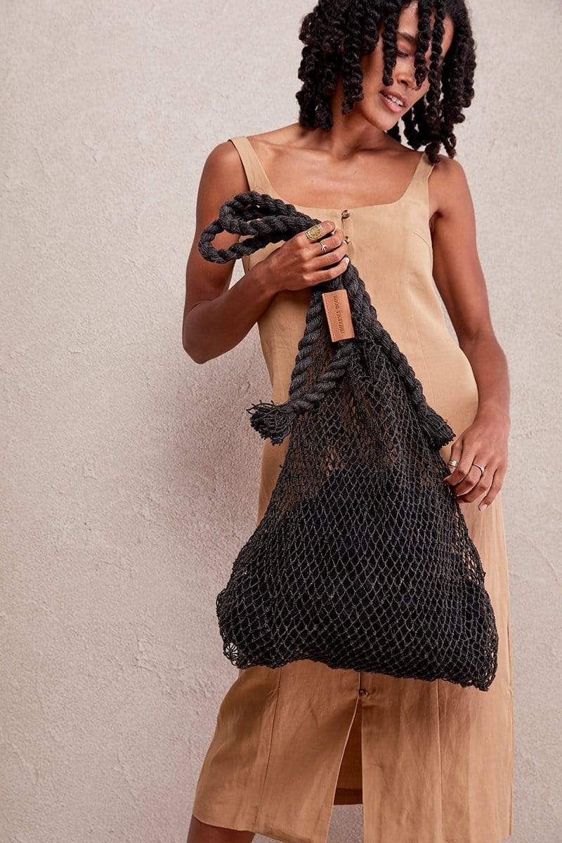 Jumbo String Bag - Black