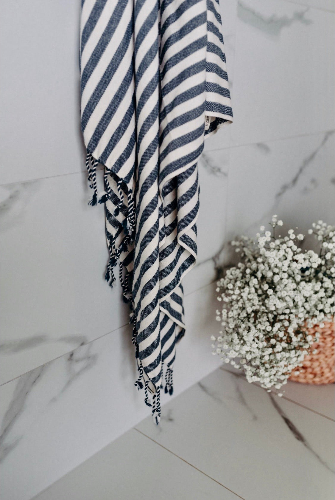 Navy | Hand Loomed Turkish Throw Towel