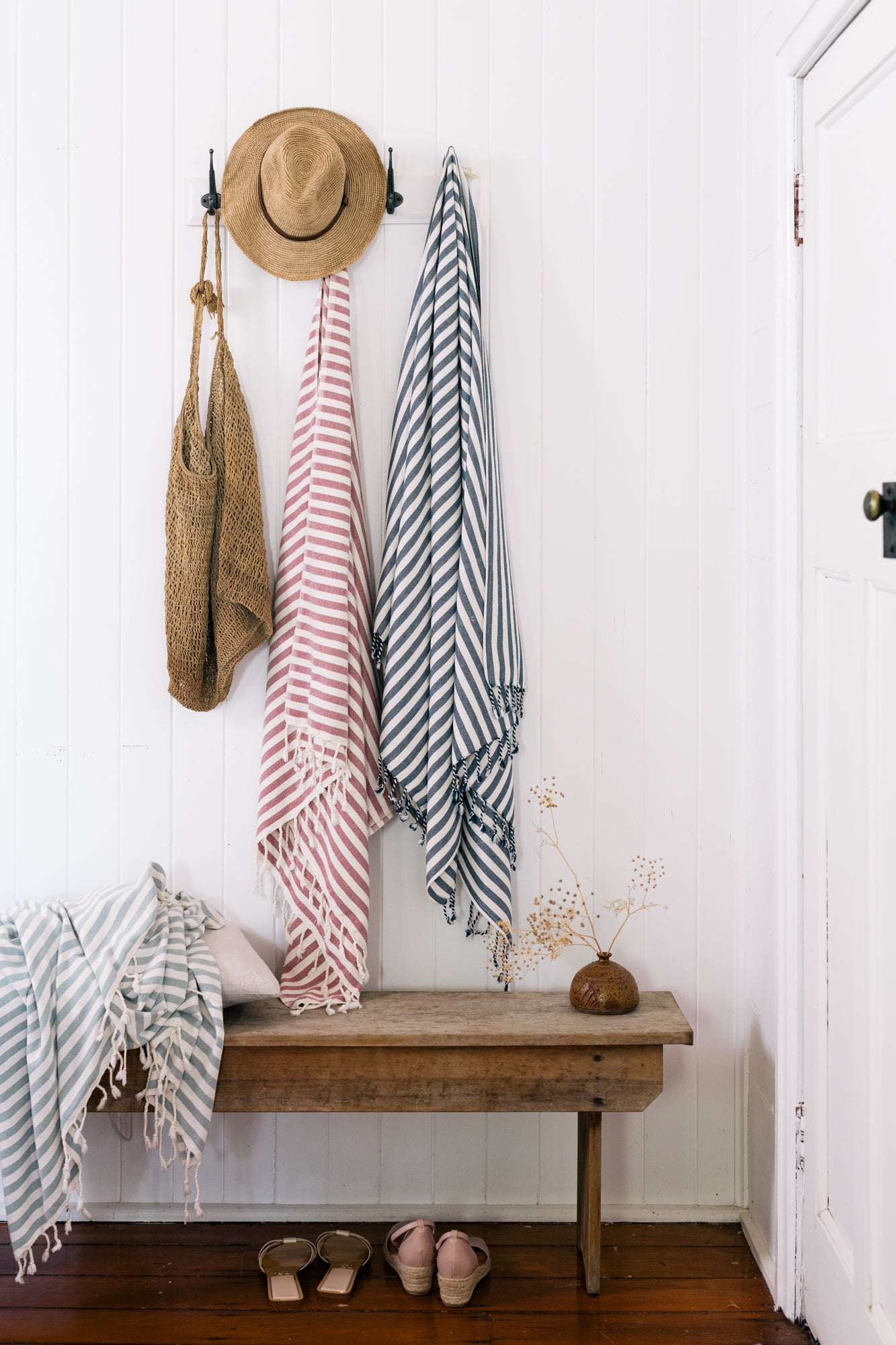 Organic Beach Towel ~ Candy Stripes