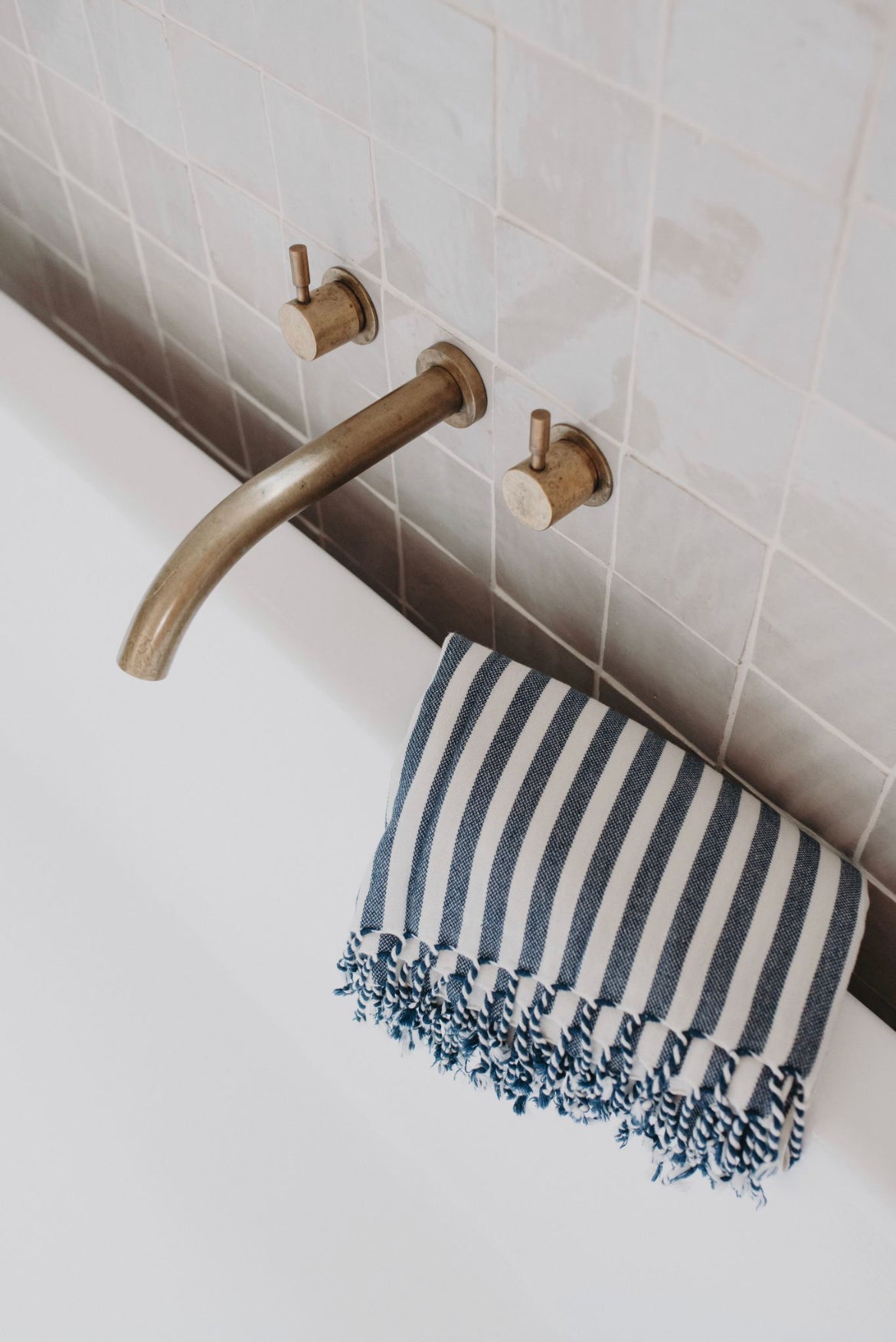Navy | Hand Loomed Turkish Throw Towel
