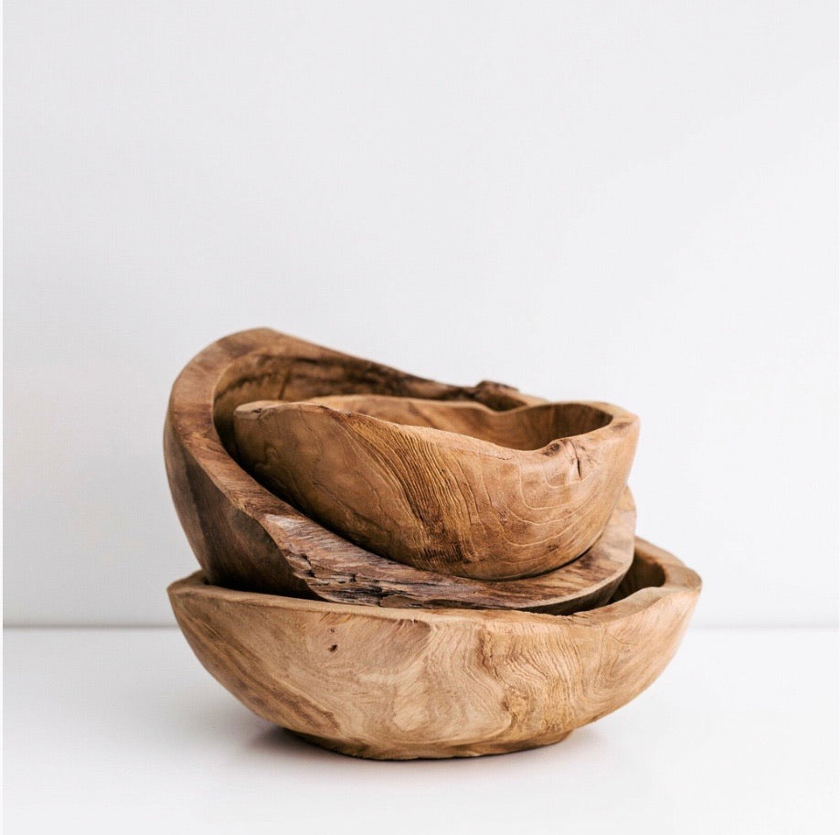 Hand Carved Tree Root Serving Bowl