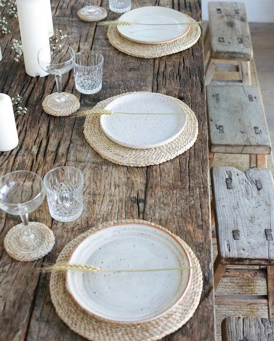 Jute Coaster set of 8