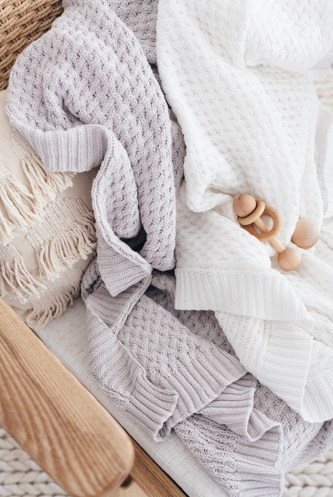 Diamond Knit Baby Blanket