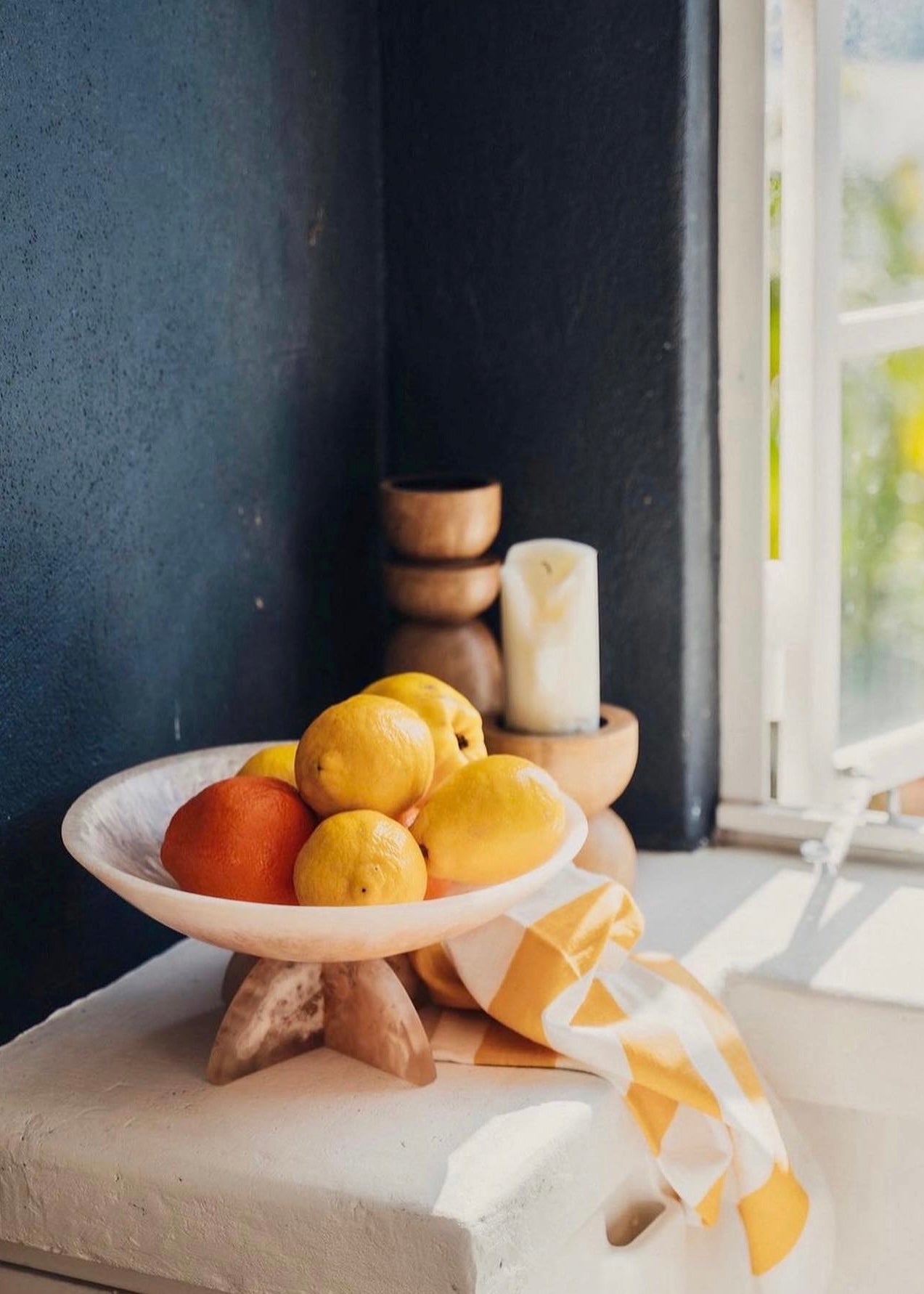 Flow Resin Fruit Bowl | Peach Blush