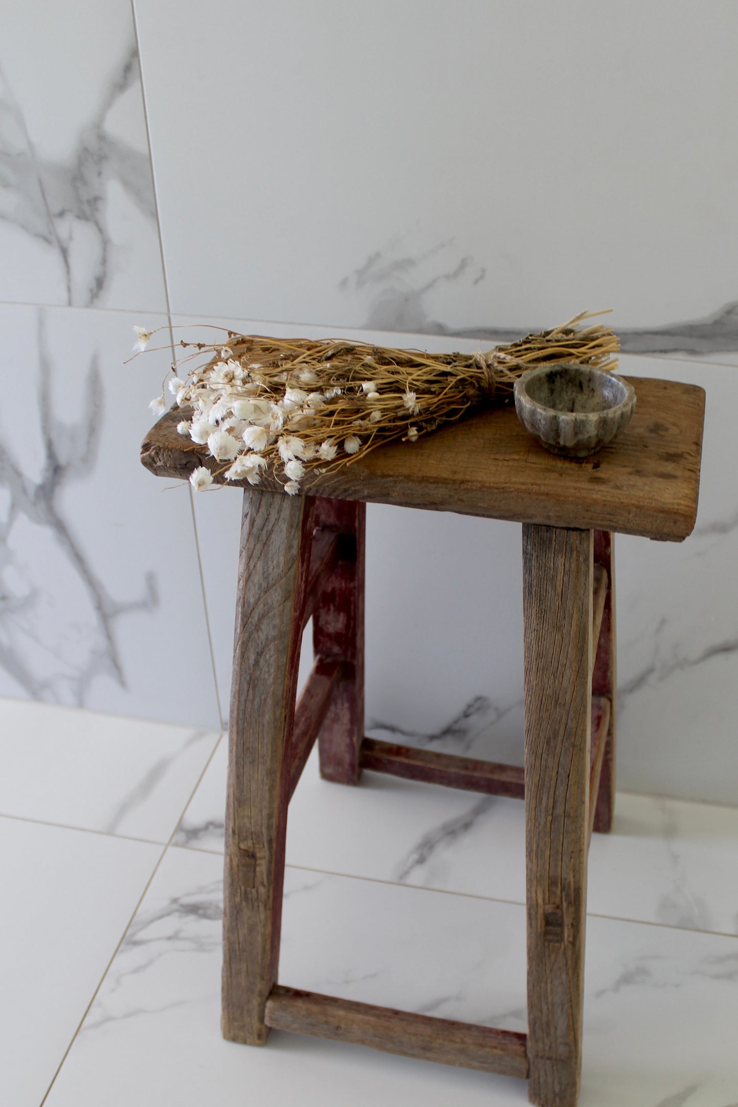 Vintage Elm Stool