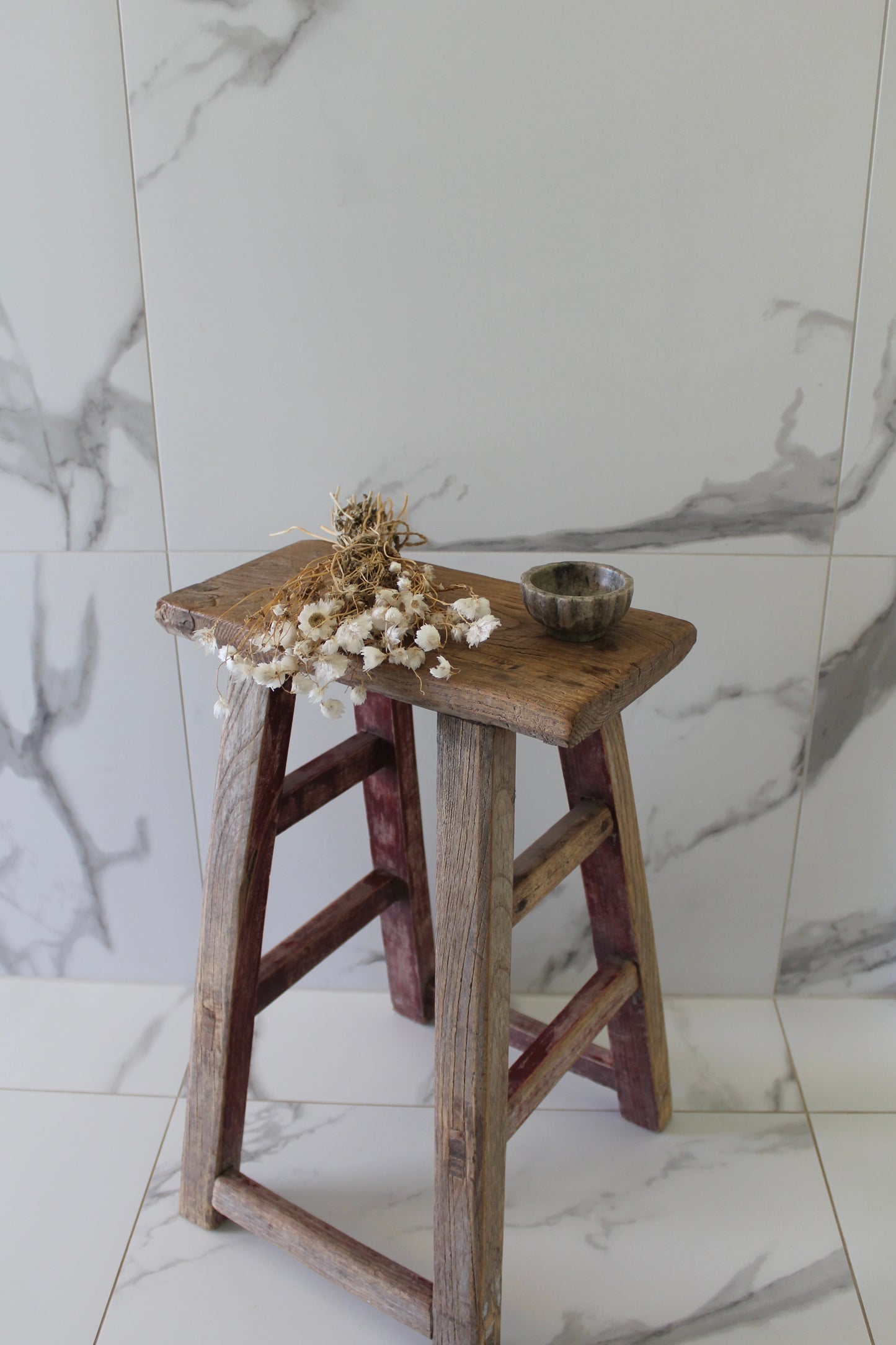 Vintage Elm Stool