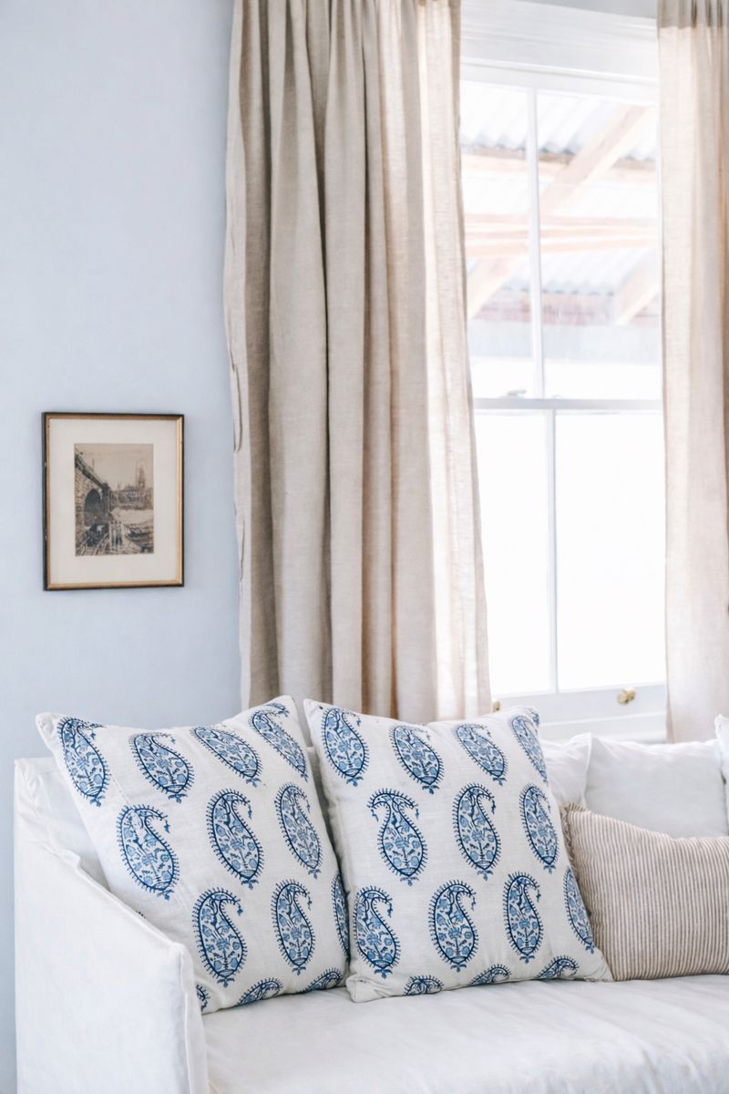 Paisley Riviera Linen Cushion
