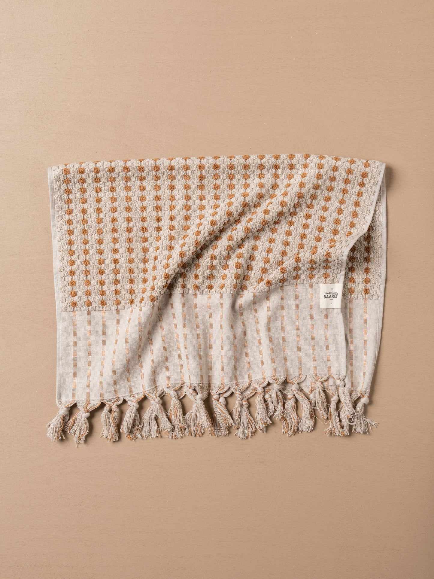 Chickpea Bath Sheet | Stone / Terracotta
