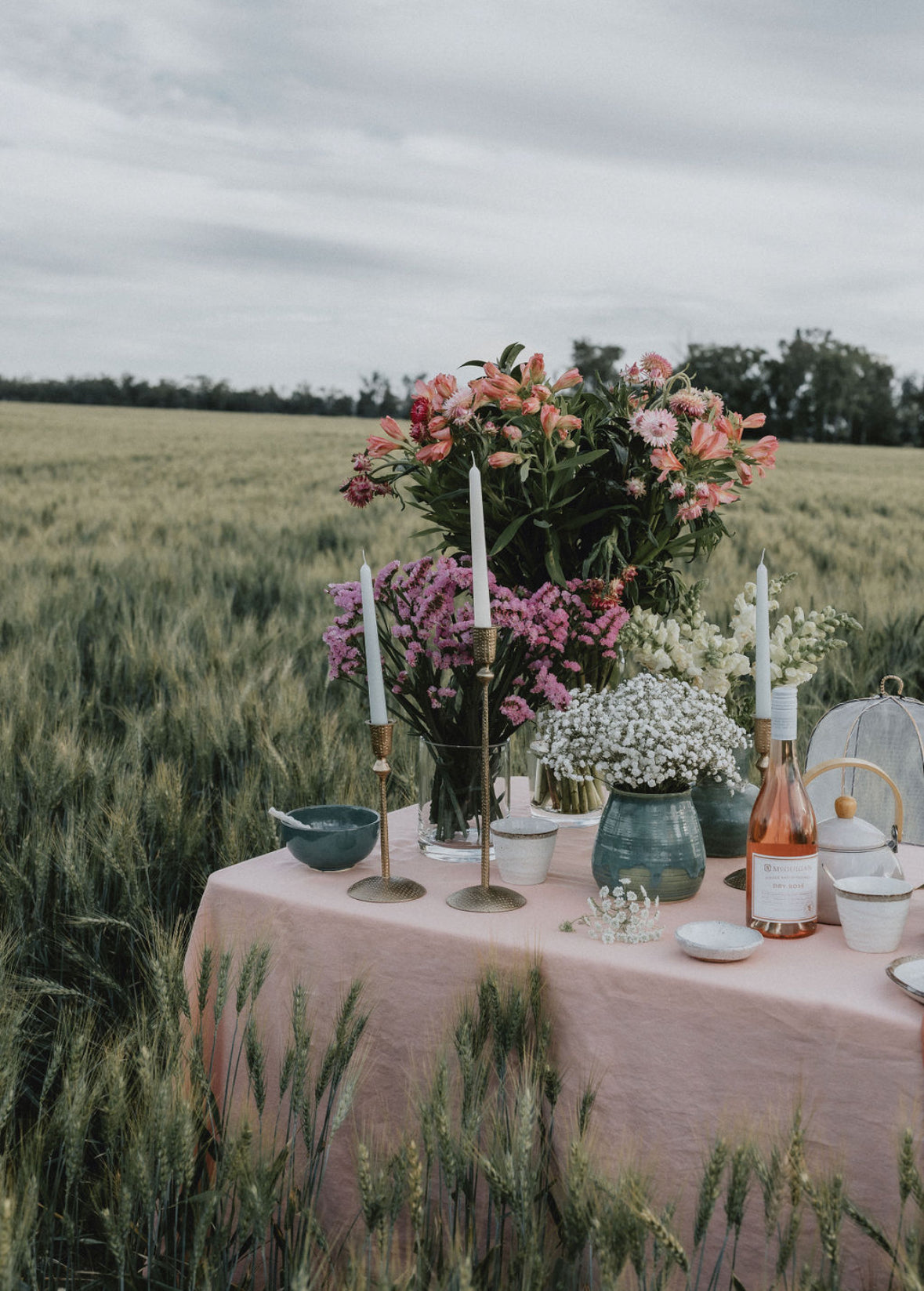 Rosé Linen Tablecloth