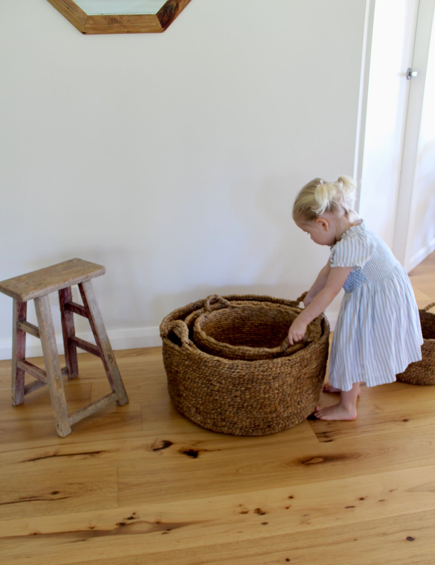 Vintage Elm Stool