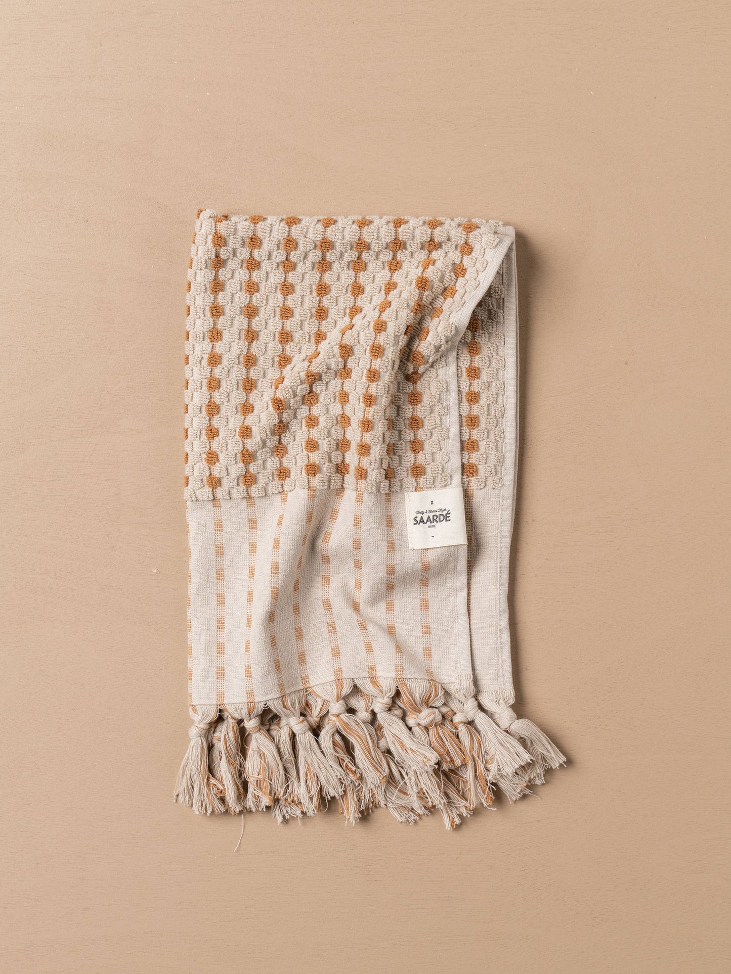 Chickpea Bath Sheet | Stone / Terracotta