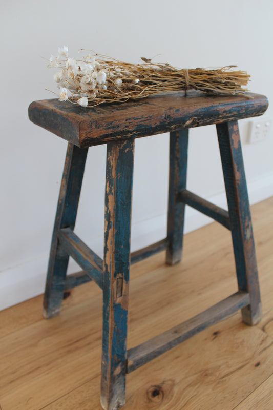 Vintage Elm Stool