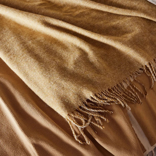 Merino Wool Throw | Mustard