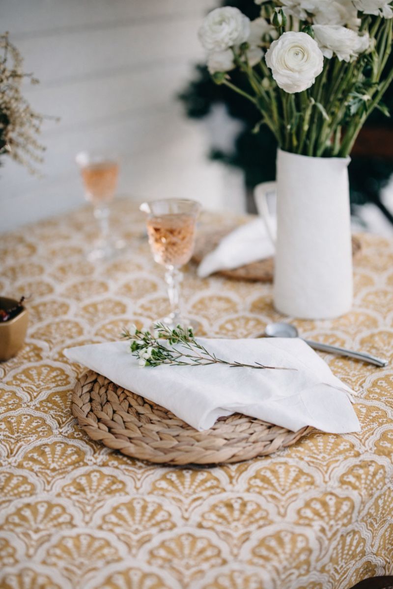 St Tropez Saffron Tablecloth