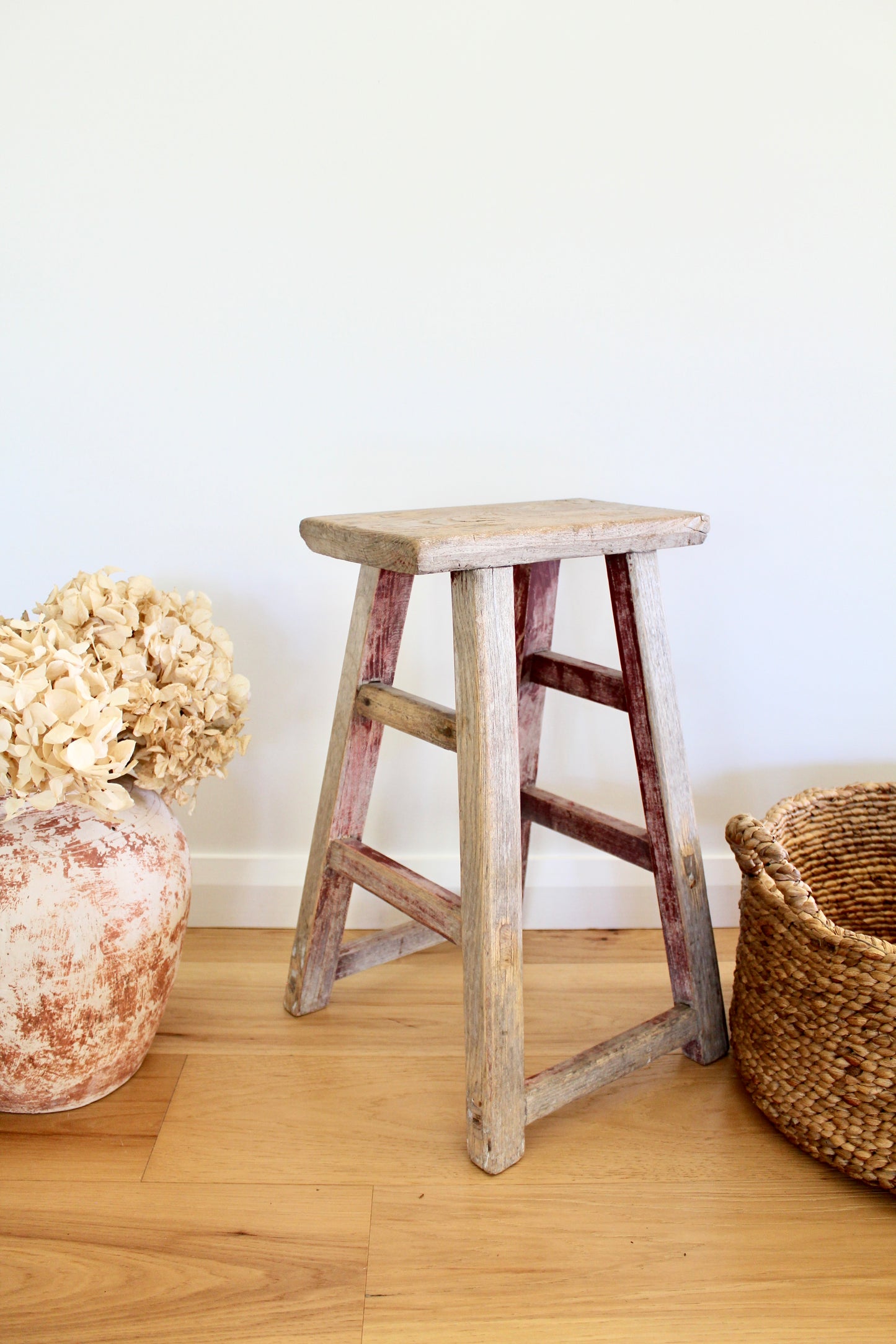 Vintage Elm Stool