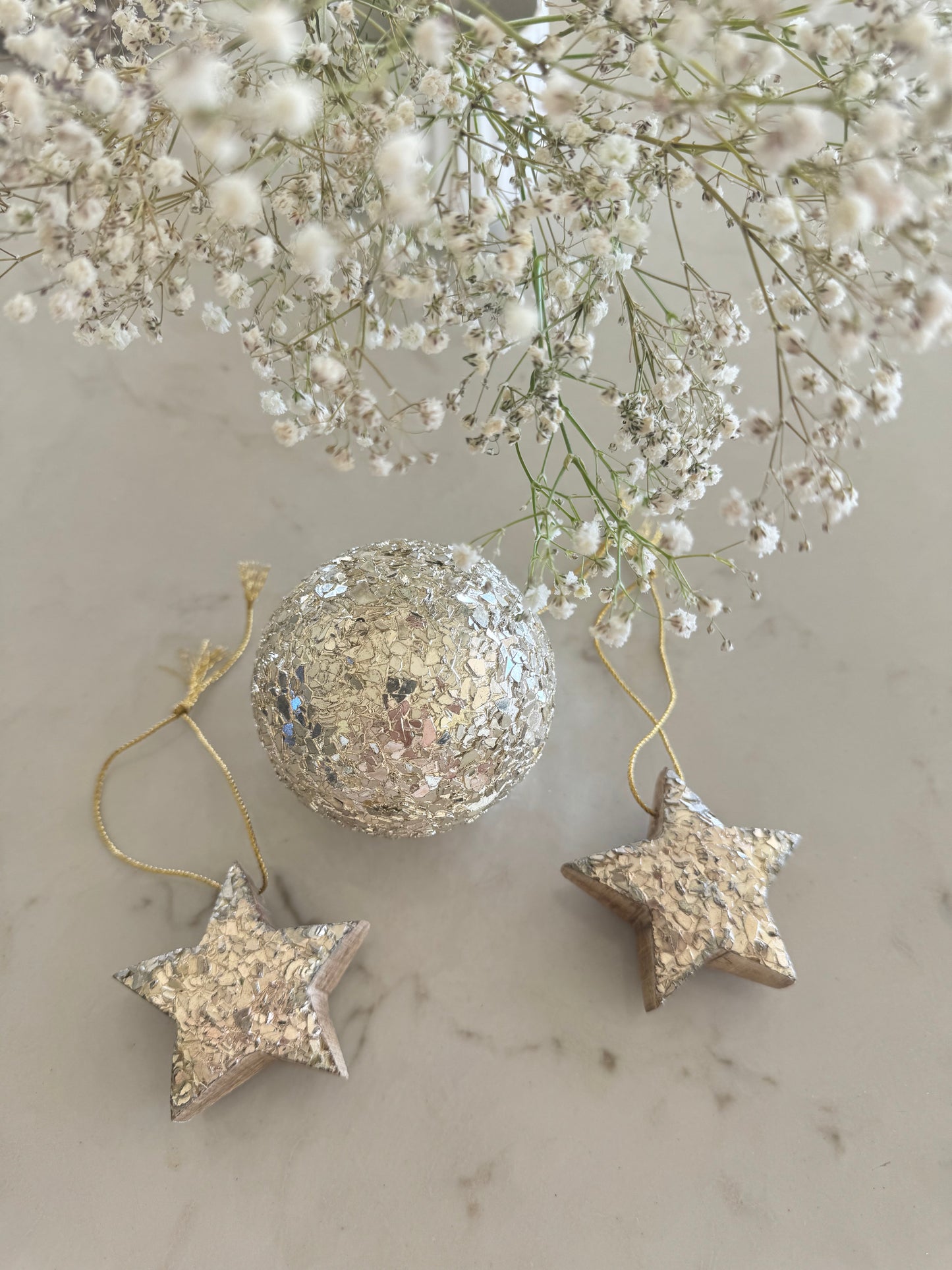 Christmas Ornaments in Champagne