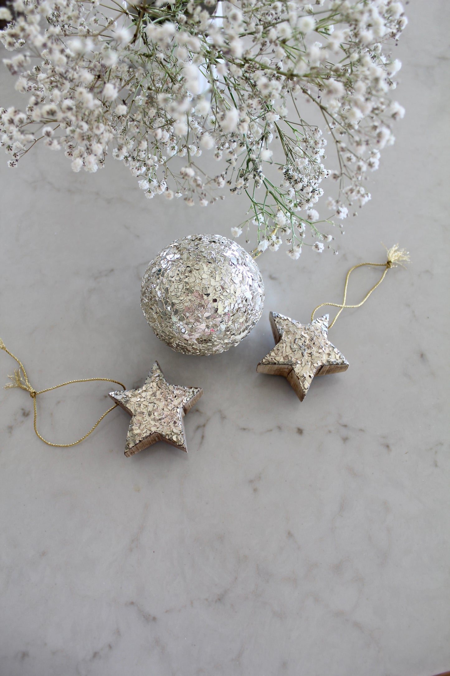 Christmas Ornaments in Champagne