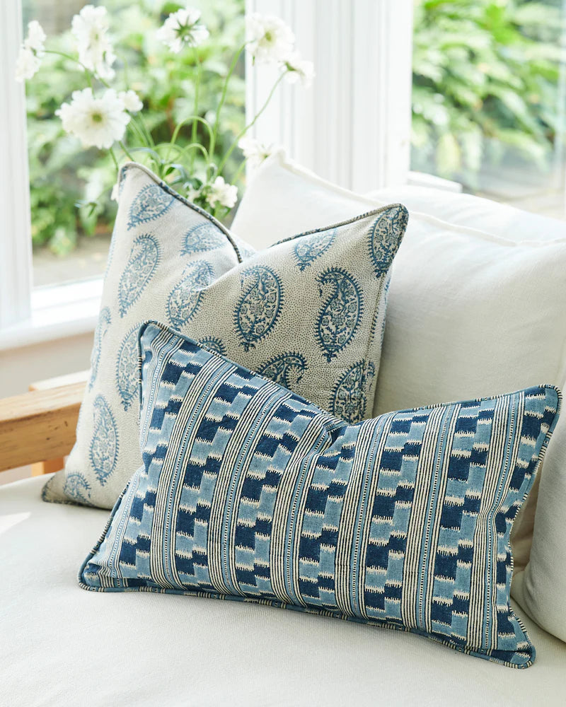 Paisley Riviera Linen Cushion