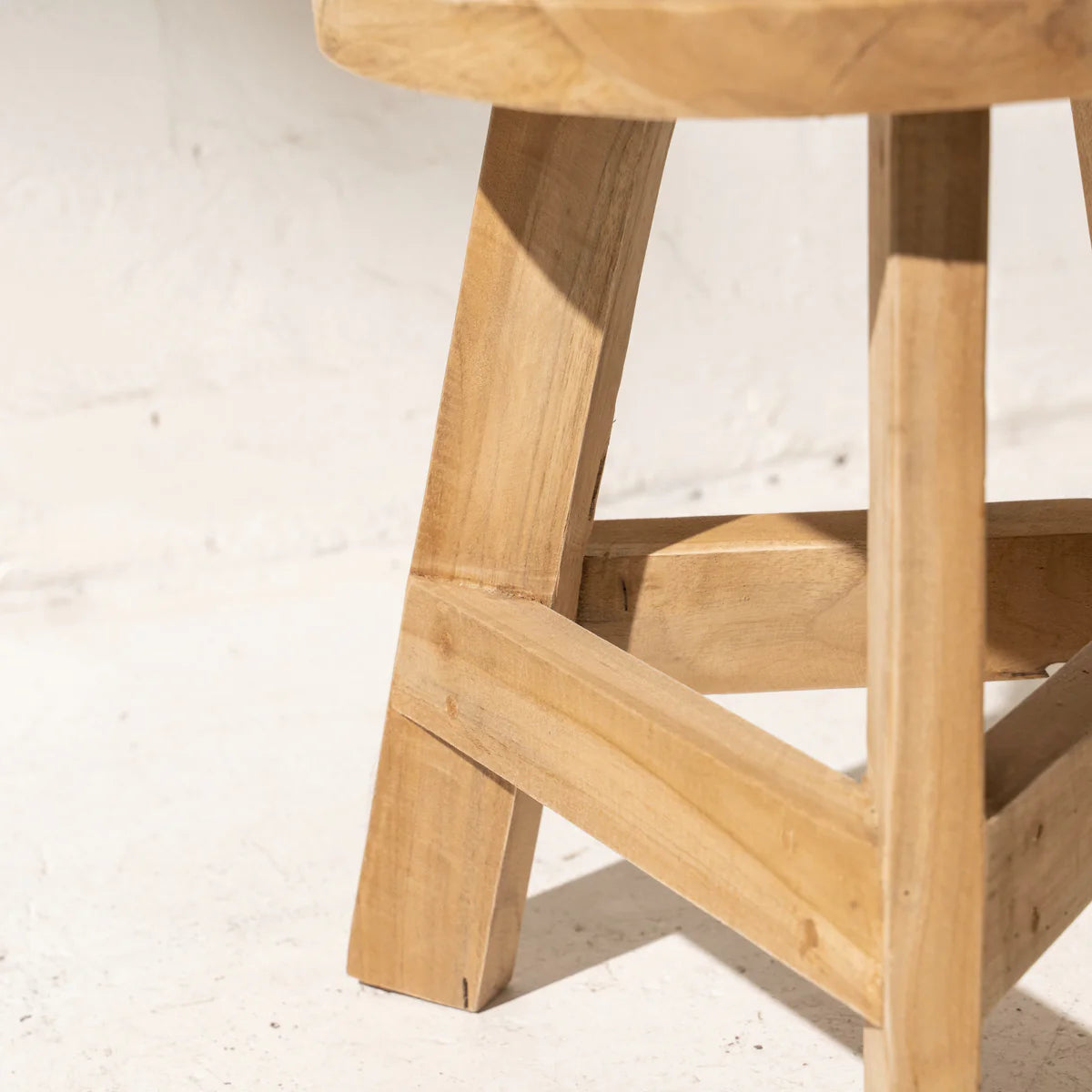 Recycled Teak Round Stool