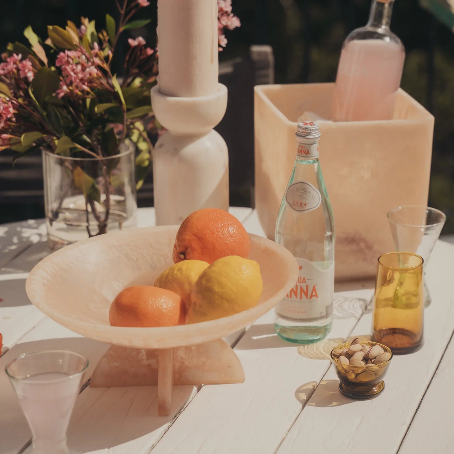 Flow Resin Fruit Bowl | Peach Blush