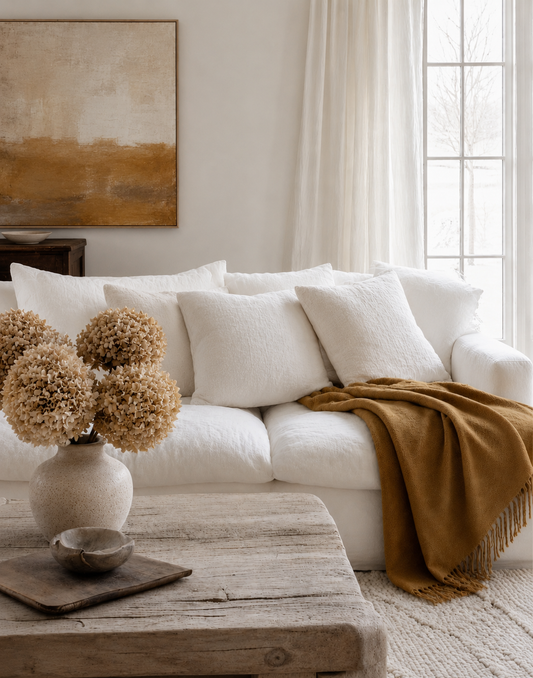 Merino Wool Throw | Mustard