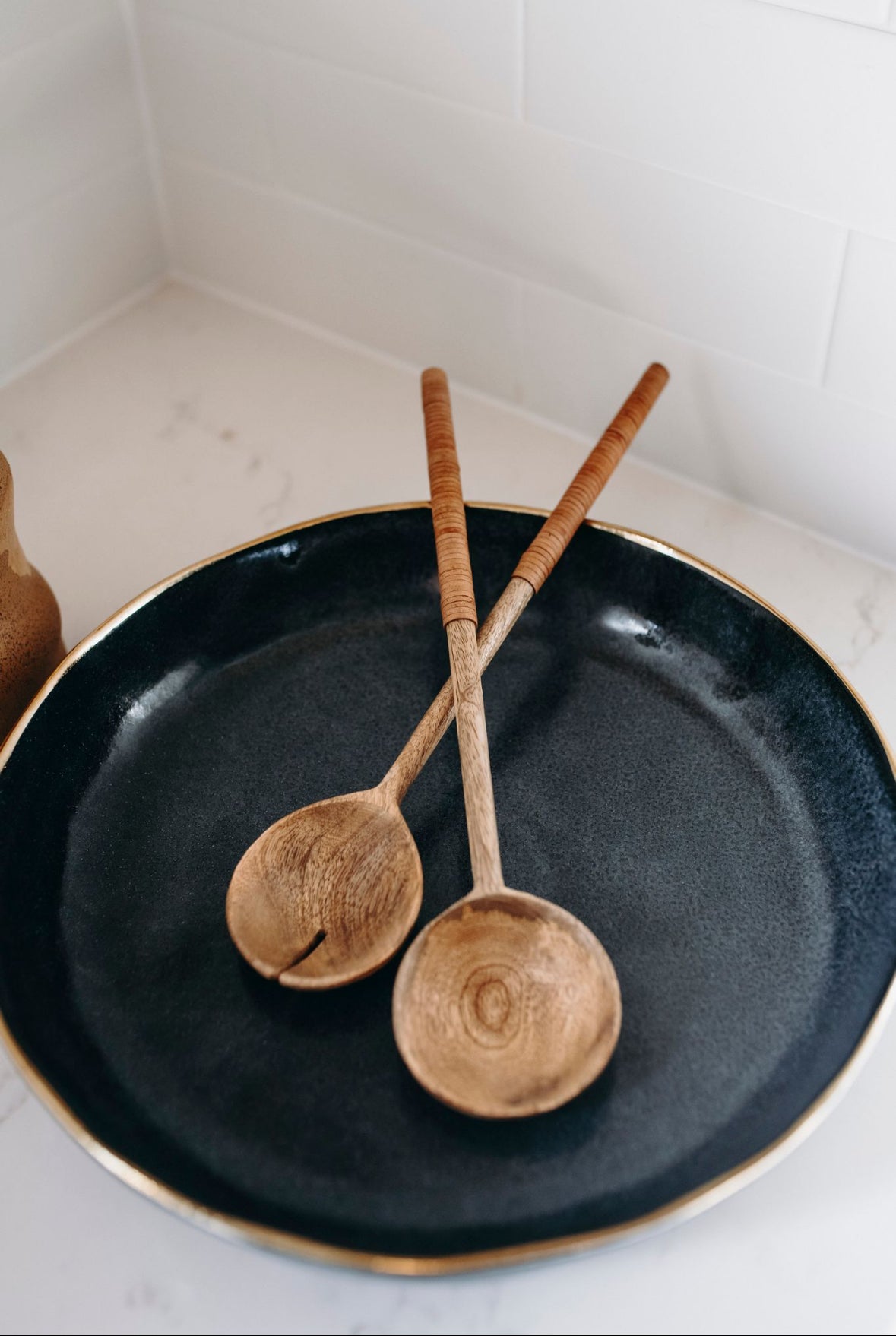 Island Wooden Salad Servers