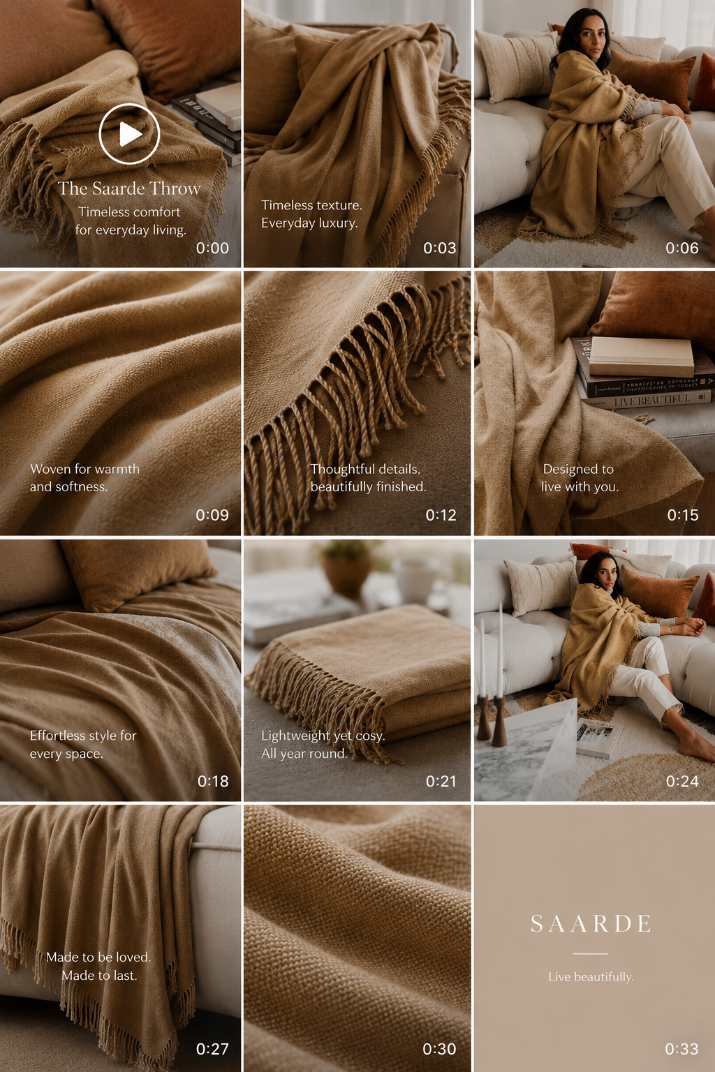 Merino Wool Throw | Mustard