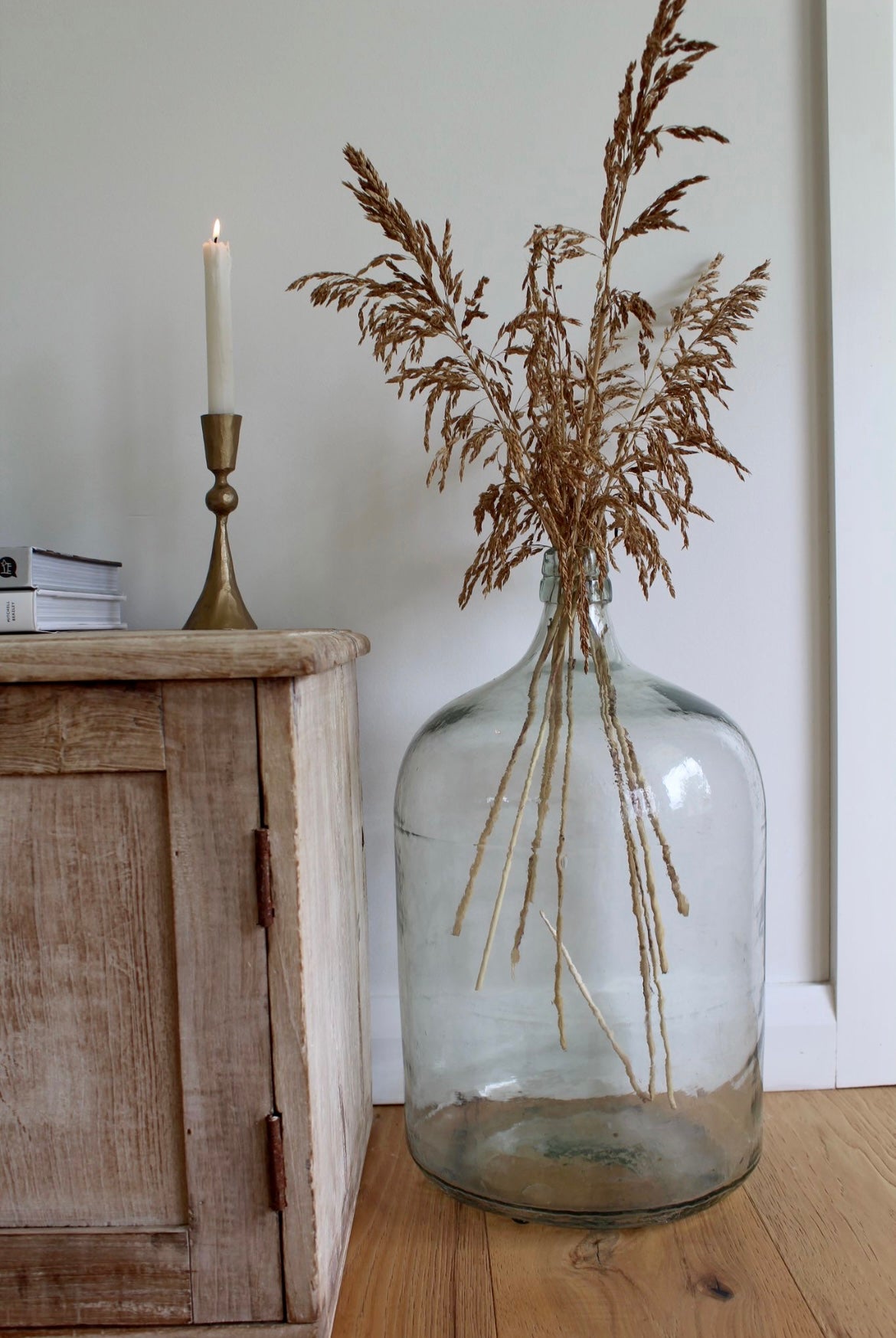 Vintage French Glass Demijohn