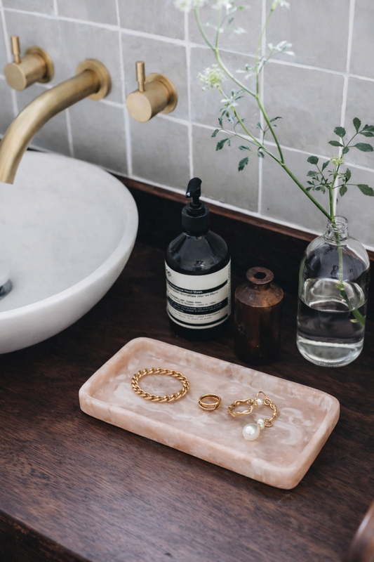 Flow Resin Tray | Peach Blush