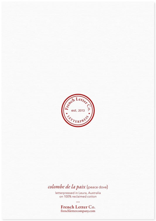 Candy Cane Letterpress Card